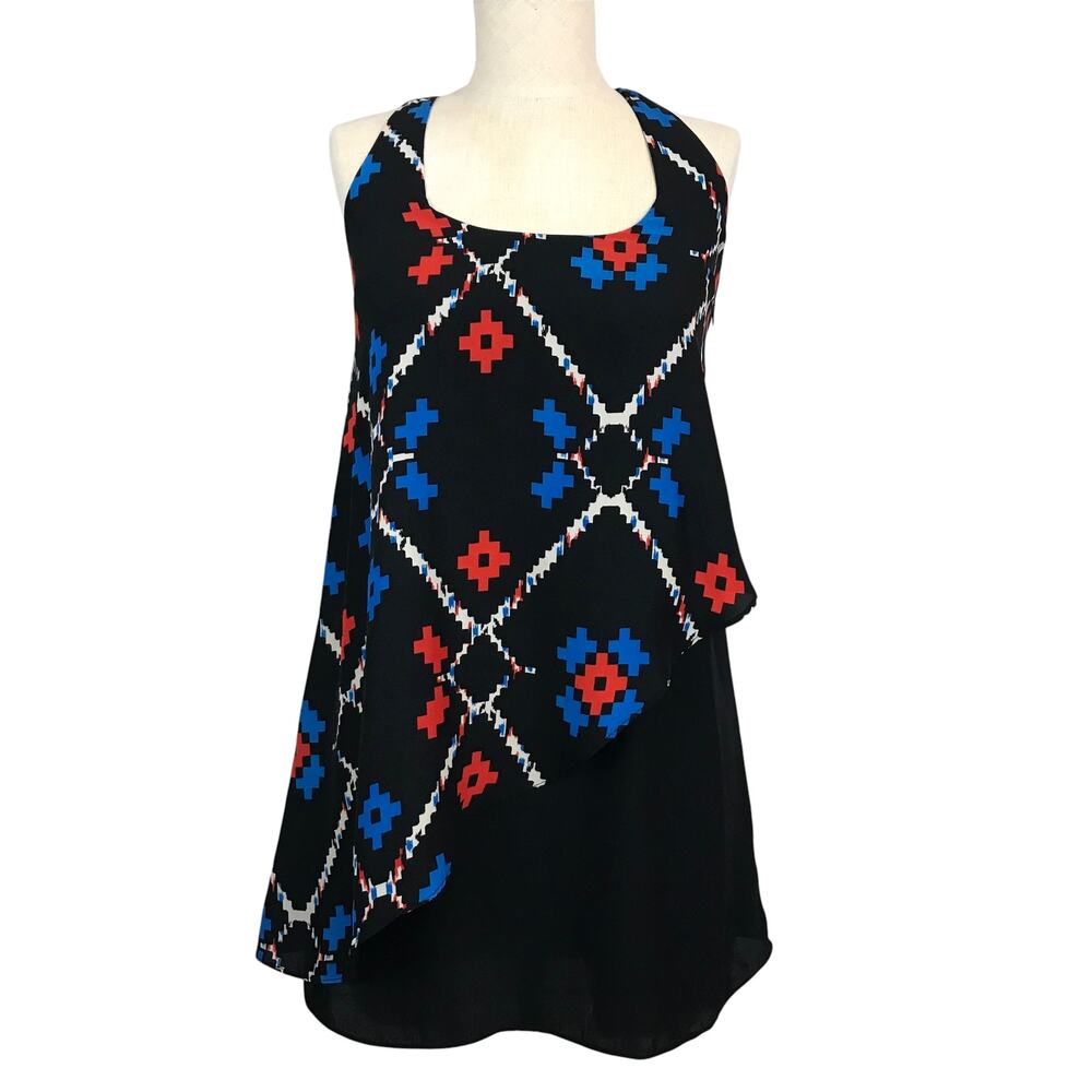 Silence & Noise Urban Outfitters Aztec Layered Racerback Dress  Multicolor Sz S
